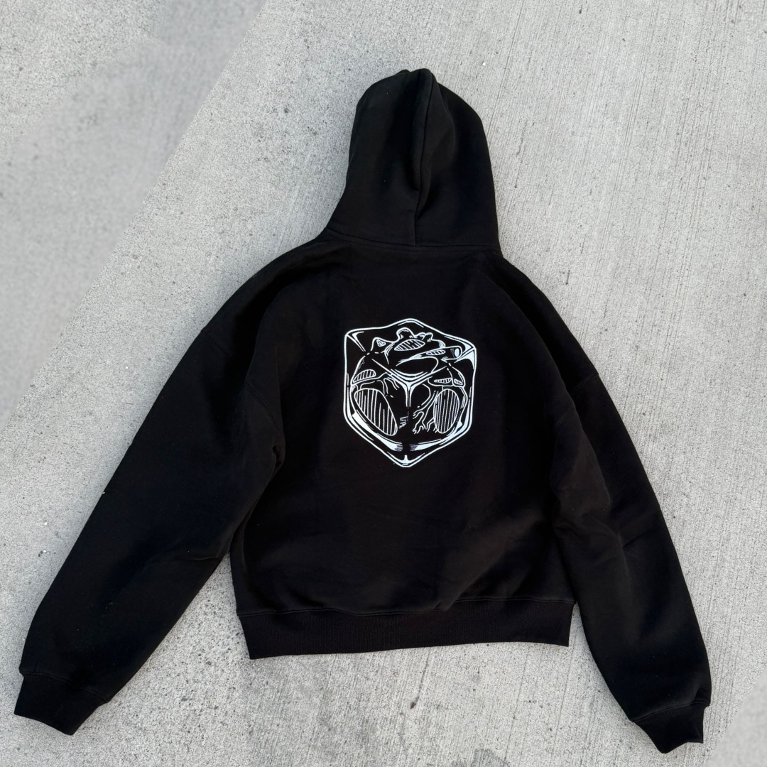 "HEART" Hoodie - Black